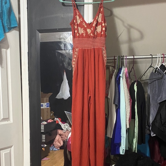 American Eagle Outfitters Pants - American Eagle Outfitters Red Jumpsuit